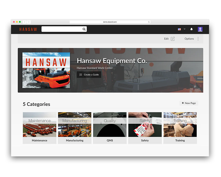 screenshot of Electronic Work Instructions